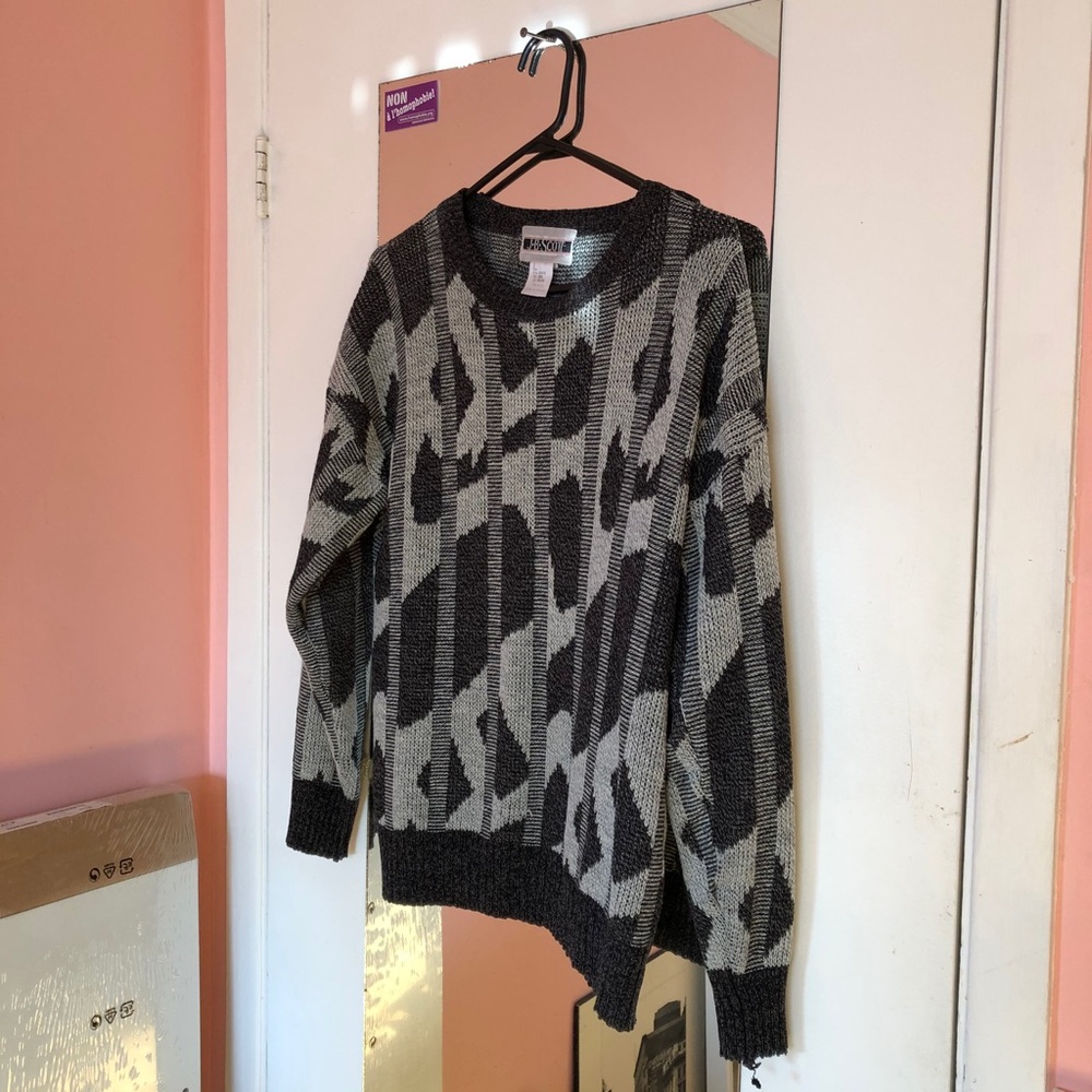 Vintage Black and Gray Sweater